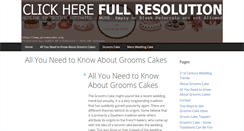 Desktop Screenshot of groomscake.org